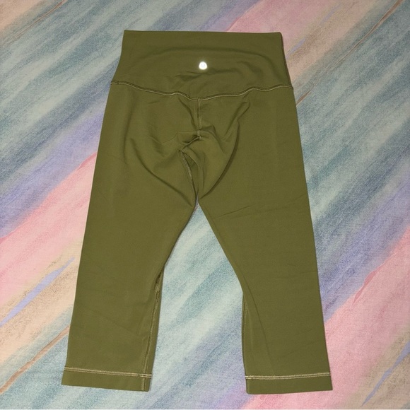 Lululemon Align High-Rise Crop 17" Bronze Green size 6 nulu - Picture 4 of 6